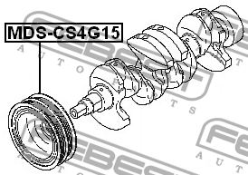 Шкив коленвала MITSUBISHI LANCER CS 2000-2009 MDS-CS4G15 MDS-CS4G15 FEBEST