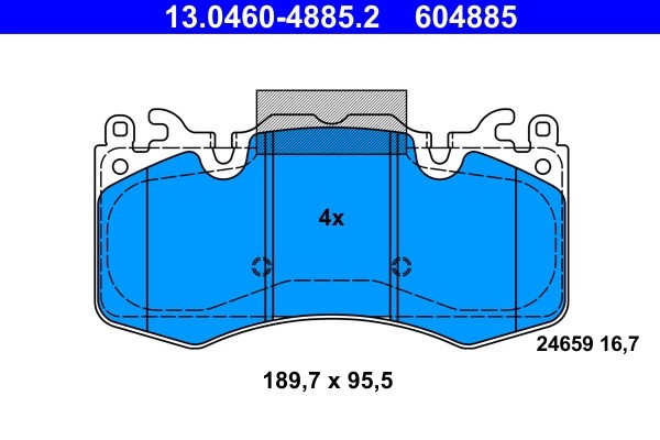 Колодки LAND ROVER DISCOVERY V LR_ (2016-),Range Rover III LM (2009-2012) 13.046 13.0460-4885.2 ATE