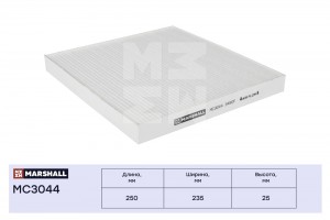 Фильтр салонный Citroen Jumper II 06- Fiat Ducato III 06- Opel Movano C 21 Peuge MC3044 MARSHALL
