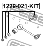 Болт с эксцентриком ремкоплект HYUNDAI IX35/TUCSON 10 2009-2013 1229-021-KIT 1229-021-KIT FEBEST