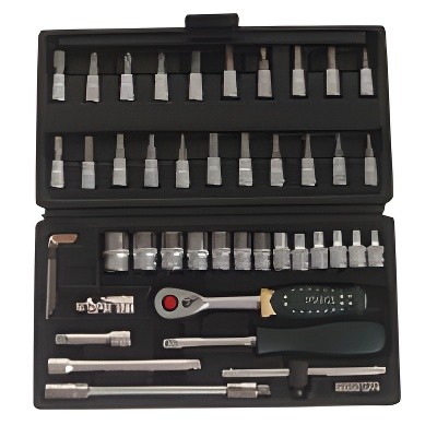 Набор головок торцевых и бит-головок 1/4" 46 предметов ROCKFORCE RF-2462-5 ROCK FORCE