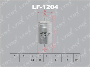 фильтр топливный!\ VW LT 28-46 2.3 96-06 LF-1204 LYNXAUTO