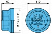 крышка ступицы!(м)M125x2 SW110 \BPW 10-12t 0321224070 BPW