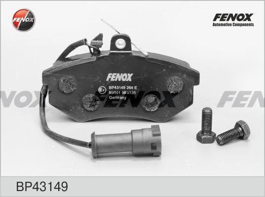 BP43149 колодки дисковые передние!\ Audi 80 1.6-1.9TDi 86-96/100 1.8-2.5TD 82-90 BP43149 FENOX