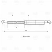 Упор газовый (амортизатор) VW Golf VII (12-) (капота) (GS 1816) GS1816 TRIALLI