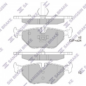 Колодки тормозные дисковые BMW E46 1.6i-2.8i/D 98, Rover 75 99 SP2162 SP2162 SANGSIN