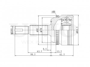 ШРУС внешний CVJ-20037 UNIO