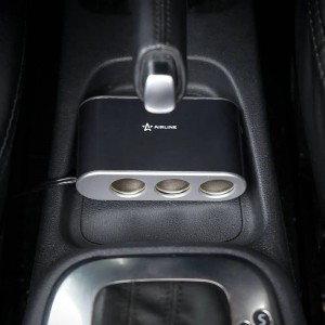 Разветвитель прикуривателя 3-х гнездовой 12V 1USB с удлинителем AIRLINE ASP-3S-15 AIRLINE