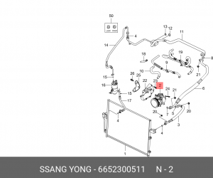 Компрессор SSANGYONG Actyon (06-),Kyron (05-),Actyon Sport (06-) (D20/27) кондиц 6652300511 SSANG YONG