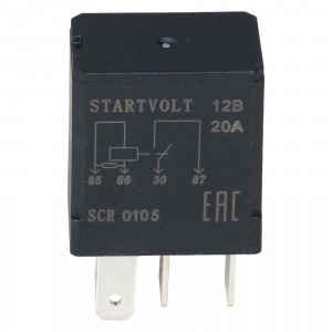 Реле автомобильное 4 конт. 12V 20A (с резистором) SCR0105 SCR 0105 START VOLT