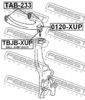 Опора шаровая верхняя TOYOTA CROWN/MAJESTA GRS18#/UZS18# 2003-2008 0120-XUP 0120-XUP FEBEST