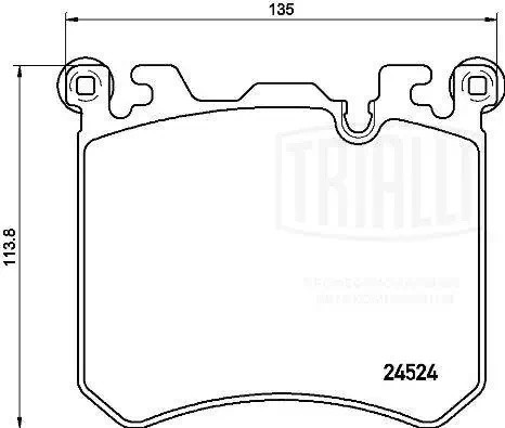 Колодки торм. BMW X5 (F15) (13-)/X6 (F16) (14-) диск. перед. (диск 395) (с датч. PF 4191 TRIALLI