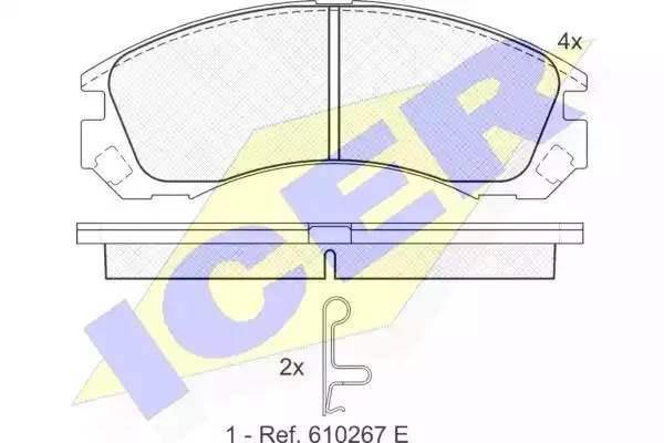181358 колодки дисковые передние !\ Mitsubishi Space Wagon 2.4GDi 98>/Gear 2.0-2 181358 ICER