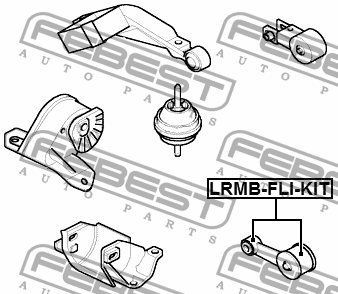 Сайлентблок опоры двигателя LAND ROVER FREELANDER I 96-06 (компл-2шт) LRMB-FLI-K LRMB-FLI-KIT FEBEST