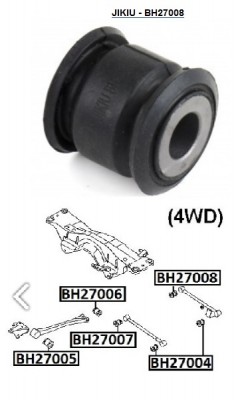 Сайлентблок задн подвески SUBARU LEGACY B10/11 4WD BH27008 BH27008 JIKIU