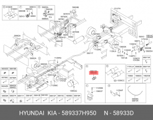 Штуцер тормозной системы UNIVERSE прямой 589337H950 HYUNDAI KIA