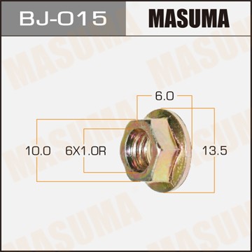гайка! М6x1, уп.16шт\ BJ015 MASUMA