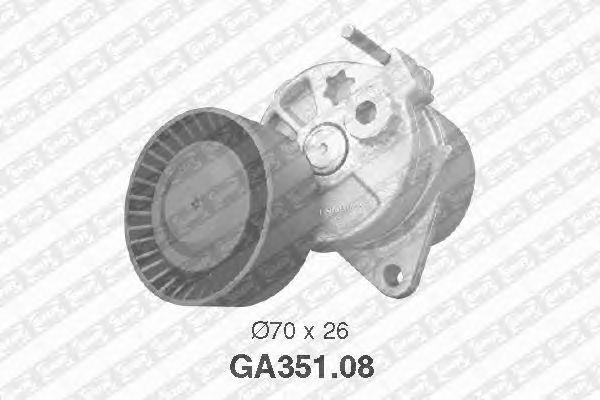 ролик натяжной! с механизмом натяжения MB W202/W210 2.0CDi-3.2CDi 97> GA351.08 NTN SNR