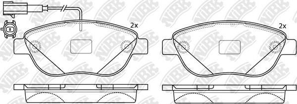 Колодки тормозные CITROEN C4 передние (4шт.) NIBK PN0187W NIBK