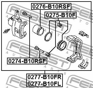 Направляющая суппорта NISSAN Almera Classic переднего FEBEST 0274-B10RSF FEBEST