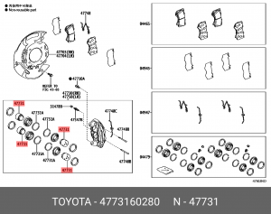 Поршень суппорта TOYOTA 47731-60280 47731-60280 TOYOTA