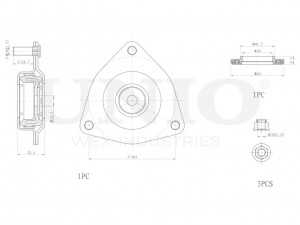 Опора амортизатора передняя (к-т) RMP-13059 UNIO