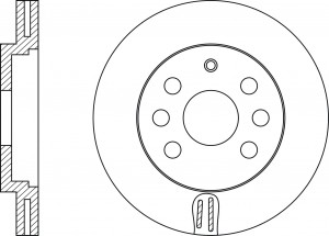Диск тормозной OPEL Astra G (98-05) передний (1шт.) NIBK RN1110 NIBK