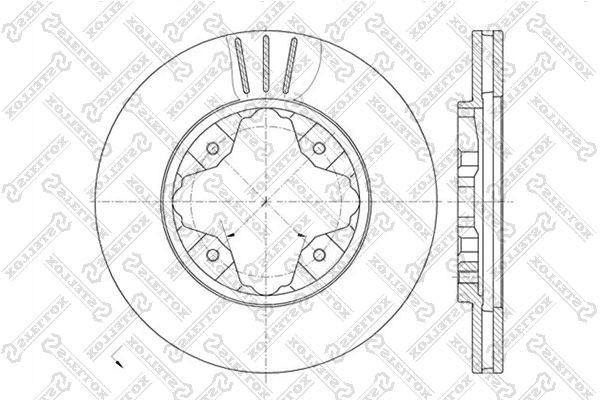 диск тормозной передний!\ Honda Accord, Rover 600 1.8-2.0TDi 93> 6020-9941V-SX STELLOX