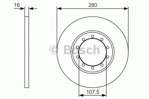Диск тормозной задний 0986479R92 0986479R92 BOSCH