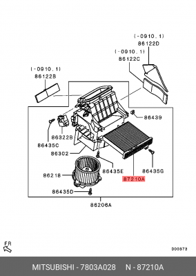 фильтр салонный 7803A028 7803A028 MITSUBISHI