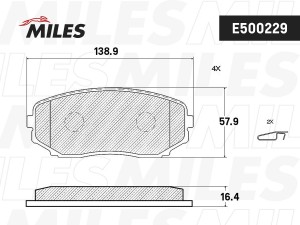 Колодки тормозные передние (Смесь CERAMIC серия PRO) MAZDA CX-7/CX-9 07- (TRW GD E500229 MILES