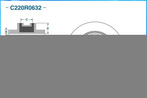 Тормозной диск задний C220R0632 C220R0632 CWORKS