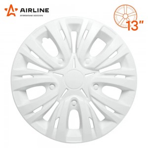 Колпаки колесные декоративные R13 белый "AIRLINE" Лион (2 шт.) (карбон) AWCC-13-03 AIRLINE