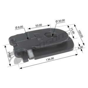 Пластина регулировочная внешняя болта полурессоры Schmitz (Mansons 100028) 100.028 MANSONS