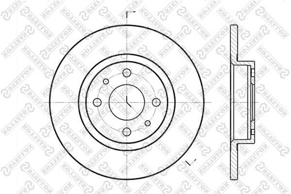 диск тормозной передний!\Alfa Romeo 146/155,Fiat Brava/Tempra 1.4-1.9TD 88> 6020-9932-SX STELLOX
