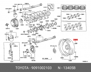 болт маховика!\ Toyota 90910-02103 TOYOTA