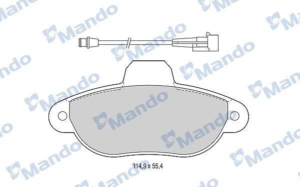 Колодки тормозные FIAT Punto,Panda (94-) передние (4шт.) MANDO MBF015497 MANDO
