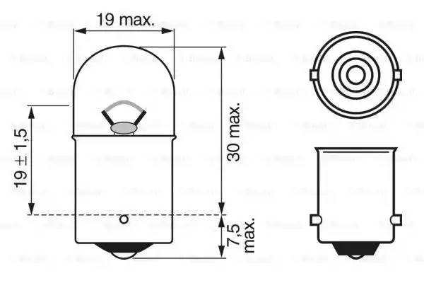 R5W 12V-5W BA15S 1 987 302 204 BOSCH