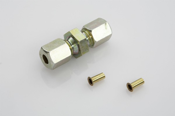 соединитель резьб.прямой D6x1-D6x1 !(м) под ключ с 2 втулками опорн. \ 07600050A PETERS ENNEPETAL