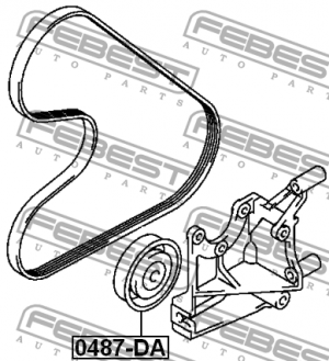 Ролик натяжной 0487-DA 0487-DA FEBEST