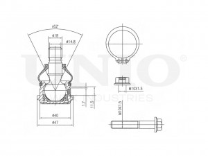 Опора шаровая передняя нижняя SSP-20085 UNIO