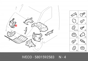 подкрылок! передний правый\ Iveco Daily 14> 5801592583 IVECO