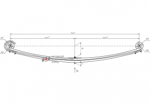 Рессора передняя, DAF FRONT  (75CF, 85 CF, XF95, XF105 ) 802802DF-2902012-10 OMK AUTO