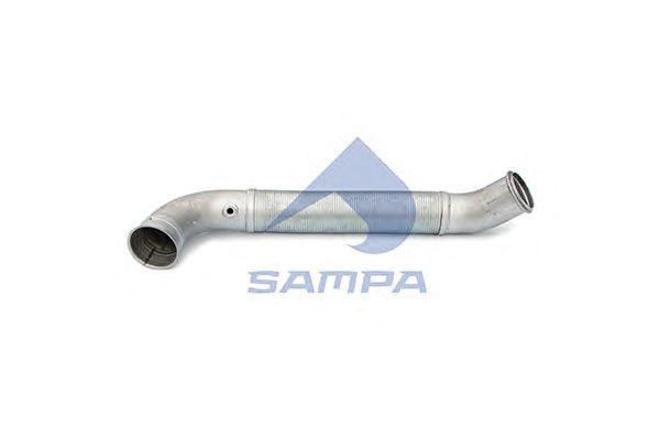 Труба промежуточная глушителя SCANIA с гофрой SAMPA 041.376 SAMPA