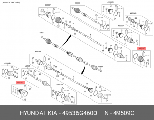 ПЫЛЬНИК ШРУСА ВАЛА КОЛЕСА 49536-G4600 49536G4600 HYUNDAI KIA