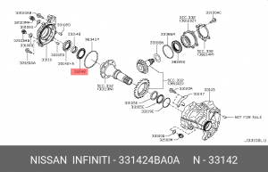 САЛЬНИК 33142-4BA0A 33142-4BA0A NISSAN