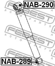 Сайлентблок заднего амортизатора NAB290 FEBEST