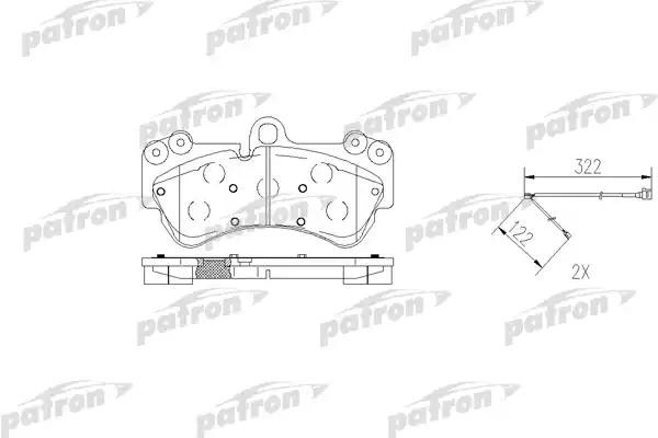 Колодки тормозные VW Touareg AUDI Q7 PORSHE Cayenne (02-) R17 передние (4шт.) PA PBP1625 PATRON