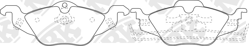 Колодки тормозные OPEL Astra G,Zafira (1.4) (98-) передние (4шт.) NIBK PN0189 NIBK