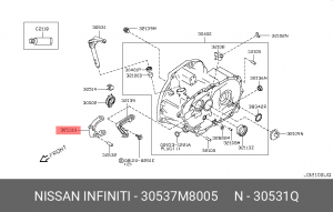 вилка сцепления!\ Nissan 30537-M8005 NISSAN